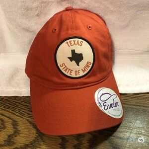 Infinity Her orange coral Texas State of Mind patch snapback baseball cap